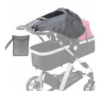 Parasoles para Silla de Paseo, Parasol Cochecito bebe, Parasol Carro Bebe Universal, Toldo Carro Bebe, Protección UV 50+, Ajustable, Claraboya de Malla