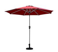 Parasols 270cm Garden Patio Table Umbrella with Tilt and Crank, Perfect for Outdoor Yard, Beach Commercial Event Market, Camping, Swimming Pool, Wine Red