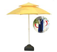 Parasols 7.5'/230cm Garden Patio Table Umbrella with Push Button Tilt, Perfect For Outdoor Yard, Beach Commercial Event Market, Camping, Pool Side (Color : Yellow, Size : 7.5 Ft/23
