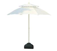 Parasols 7.5 Ft Double Top Patio Umbrella Yard, Perfect For Outdoor Garden, Beach Commercial Event Market, Camping, Pool Side (Color : Off-White)