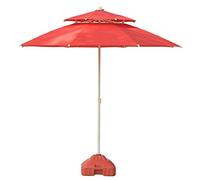 Parasols 9' Beach/Pool/Garden/Patio Umbrella Double Top, Water/UV-Resistant Market Outdoor Table Umbrella (Color : Red, Size : 9 Ft/270cm)