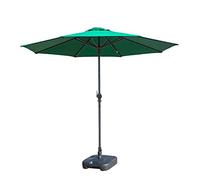 Parasols 9' Patio/Garden Umbrella with Crank, Perfect for Outdoor Yard, Beach Commercial Event Market, Camping, Swimming Pool Side (Color : Dark Green)