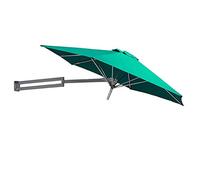 Parasols Green Wall-Mounted with Metal Pole - Outdoor Garden Patio Wall Mount Sunshade Umbrella with Tilt Adjustment, 8ft / 250cm