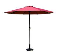 Parasols Market Patio Outdoor Umbrella Garden Lawn Table Sun Canopy Iron Pole Umbrella UV Protective 270cm*250cm (Color : Wine Red)