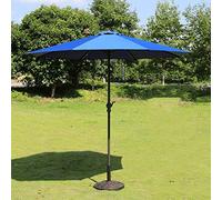Parasols Market Patio Outdoor Umbrella Garden Lawn Table Sun Canopy Iron Pole Umbrella UV Protective 270cm*250cm (Color : Blue)