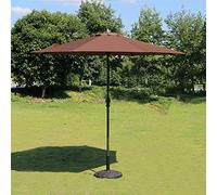 Parasols Outdoor Umbrella Market Patio Garden Lawn Table Sun Canopy Iron Pole Umbrella UV Protective 270cm*250cm (Color : Coffee Color)