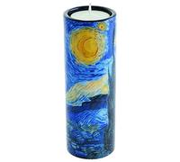 Parastone Museums Kollektion Portacandelitas Alto - Motivo Van Gogh - Starry Night/Noche Estrellada - Cerámica, Altura: 14.5cm
