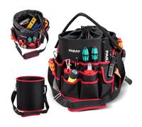 Parat Basic - Cubo de herramientas (para aprox. 5990831991, 50 herramientas, interior y exterior, con correa para el hombro, color negro