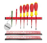 Parat Basic Kit portapinzas (portapinzas flexible doble, Material: PVC rojo/negro, 3 piezas (sin herramientas))