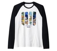 Paraty Brasil Ciudad Viaje Recuerdo Pincelada Arte Vacaciones Camiseta Manga Raglan