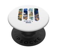 Paraty Brasil Ciudad Viaje Recuerdo Pincelada Arte Vacaciones PopSockets PopGrip Adhesivo