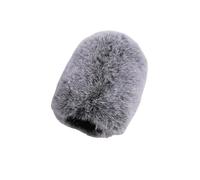 Paraviento Microfono Pelo Cubierta de parabrisas micrófono, piel artificial,Filtro pop espuma a prueba viento(1Pc Grey)