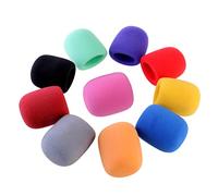 Paravientos de Micrófono de Escenario de Mano, 10 Piezas | Espuma de Alta Densidad, Mezcla de 10 Colores, para Uso en Lugares Públicos y Baile Color Aleatorio