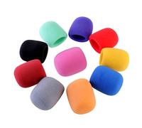 Paravientos Espuma Piezas Micrófono 10 de Escenario de Mano | Protege contra Saliva y Viento, Buena Ventilación, 10 Colores Mezclados, para Danza y Lugares Públicos Color Aleatorio