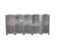 Paravientos Plegable Portátil para Estufa de Camping de Aluminio
