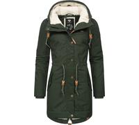Parca de invierno 'Canny' Mujer Ragwear S marrón claro / verde oscuro