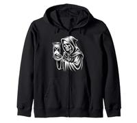 Parca Reloj de Arena gótico Muerte ilustración Sudadera con Capucha
