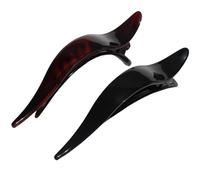 Parcelona French Brill Beak - Juego de 2 pinzas para el pelo con diseño de concha de tortuga negra, color marrón, 11,4 cm
