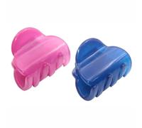 Parcelona French Chic Duo - Juego de 2 pinzas pequeñas de celuloide rosa y azul de 1 1/4 pulgadas para cabello fino, accesorios para el cabello de mujer, fabricado en Francia