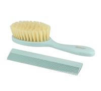 Parcelona French Grooming - Combo de cepillo y peine de celulosa suave de seda natural de 6 pulgadas para niñas y niños pequeños (verde menta)