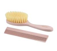 Parcelona French Grooming - Combo de cepillo y peine de celulosa suave de seda natural de 6 pulgadas para niñas y niños pequeños (rosa rosa)