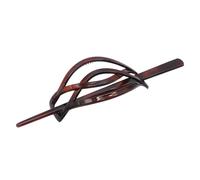 Parcelona French Twist Tortoise Shell Brown Chignon Ponytail Holder Hair Slider Pin Thru Hair Barrette with Stick For Women and Girls