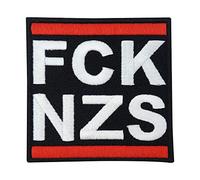 Parche A la mierda los nazis (FCK NZS) | Parches Termoadhesivos de Planchado para Ropa | Aplique Codera Rodillera Bordado DIY | Finally Home