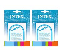 Parche adhesivo de vinilo para reparaci n de tubos de piscina INTEX Wet Set (paquete de 12)