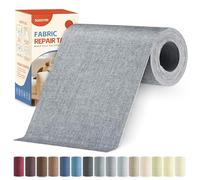 Parche Adhesivo Tela Gris, 10x200cm Tela Adhesiva para Tapizar Autoadhesivo, Kit de Reparación de Parche de Lino Autoadhesivo para Muebles, Toldo, Asientos De Coche, Sillas, SofáS, Cojines
