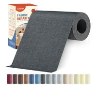 Parche Adhesivo Tela Gris MáS Oscuro, 10x200cm Tela Adhesiva para Tapizar Autoadhesivo, Kit de Reparación de Parche de Lino Autoadhesivo para Muebles, Toldo, Asientos De Coche, Sillas, SofáS, Cojines