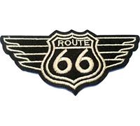 Parche adhesivo termoadhesivo parche Ruta 66 Jeans Tela Costura Parches Termoadhesivos Bordados para coser " Vintage Route 66 USA 11cm "