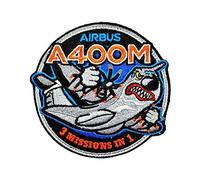 Parche Airbus A400M Bordado con Velcro de gran Adherencia 9cm (Airbus A400M 3 missions in 1)
