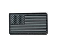 Parche Bandera Americana Mini PVC,Parche de EE.UU. compatible con Velcro para Mochilas,Gorras y Chalecos Tácticos (Blackout Subdued)