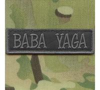 Parche Blackout Baba Yaga 1x3.5 Táctico Morale USA Army Militar Fastener Cap