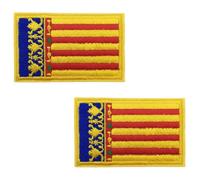 Parche Bordado Bandera Comunidad Valenciana 7.6cm Para Planchar o Coser