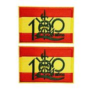 Parche Bordado Bandera España Legión 100 años 5.5cm Para Planchar o Coser