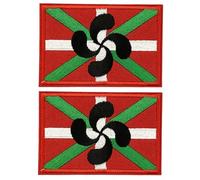 Parche Bordado Bandera Ikurriña Lauburu 5.8cm Para Planchar o Coser