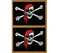 Parche Bordado Bandera Pirata Bandana 5.7cm Para Planchar o Coser