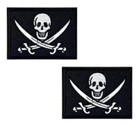 Parche Bordado Bandera Pirata Jack 7.6cm Para Planchar o Coser