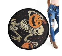 Parche bordado calabaza - Parche de tela bordado, emblema de calavera de otoño | Parche de gancho y bucle con diseño estacional, refuerzo moral para chaquetas, bolsos, sombreros