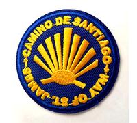 Parche Bordado Camino de Santiago Redondo 5.5cm Para Planchar o Coser