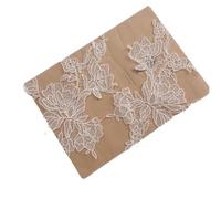 Parche bordado con apliques florales, Iron On Flower Lace Patches White 2 pairs DIY Clothing Repair