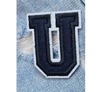 Parche bordado con apliques florales, Parche con letras bordadas, paquete de 2 parches for ropa plancha del alfabeto, 5, cm(U)