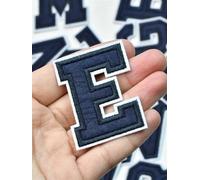 Parche bordado con apliques florales, Parche con letras bordadas, paquete de 2 parches for ropa plancha del alfabeto, 5, cm(E)