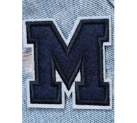 Parche bordado con apliques florales, Parche con letras bordadas, paquete de 2 parches for ropa plancha del alfabeto, 5, cm(M)