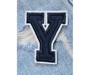 Parche bordado con apliques florales, Parche con letras bordadas, paquete de 2 parches for ropa plancha del alfabeto, 5, cm(Y)