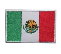 Parche bordado con el logotipo de la bandera de México, parche para planchar o coser