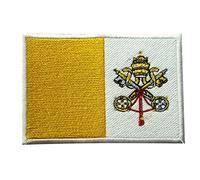 Parche bordado con la bandera nacional de la Ciudad del Vaticano para coser o coser
