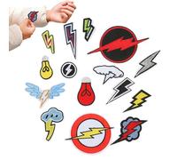 Parche bordado con relámpago, 5 cm, termoadhesivo, diseño de perno elegante, decoración para chaquetas, sombreros, carteras, pantalones, manualidades, ropa, diseño individual, costura creativa