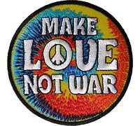 Parche bordado con texto en inglés «Make Love NOT WAR» para coser o coser, símbolo de la paz